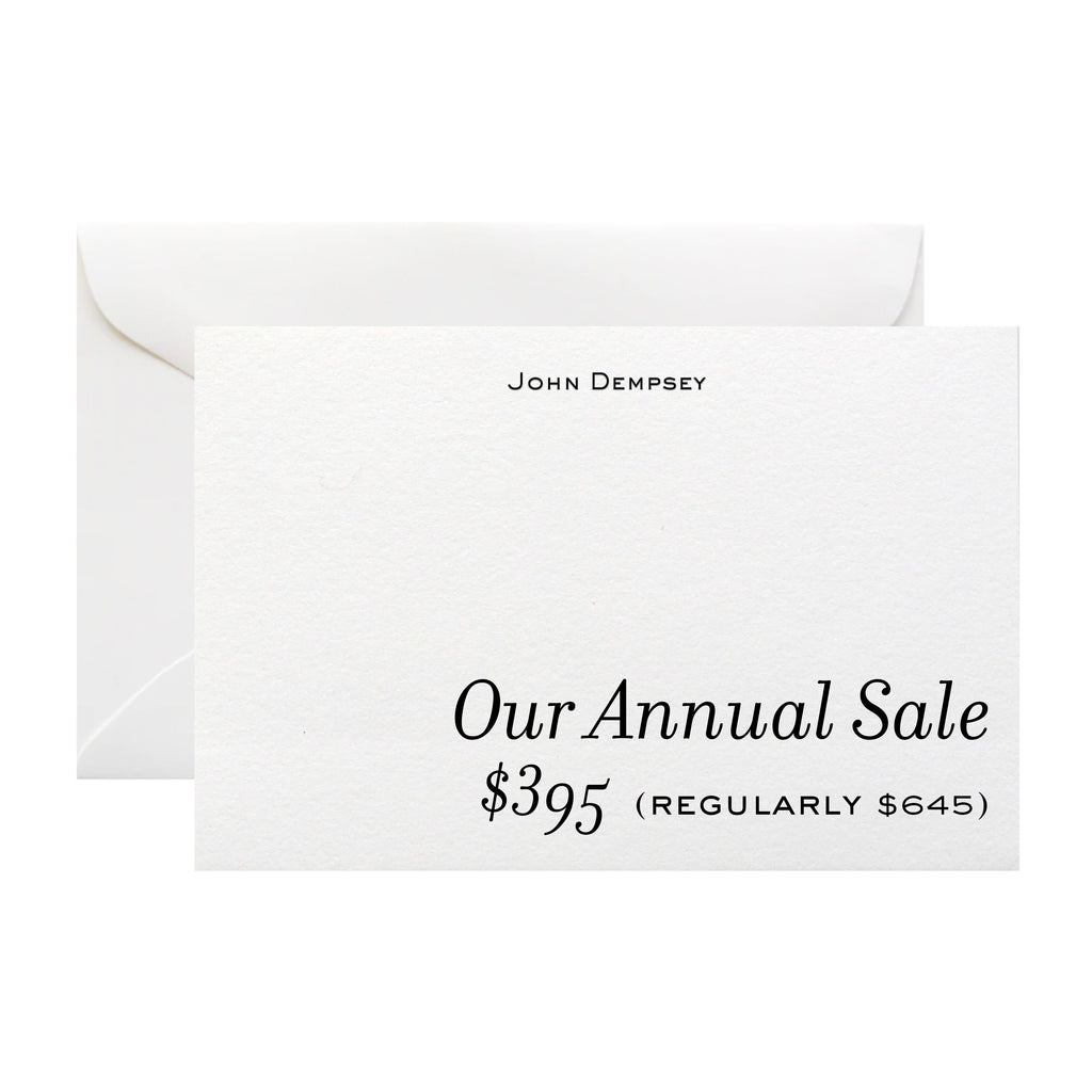 OUR ANNUAL SALE